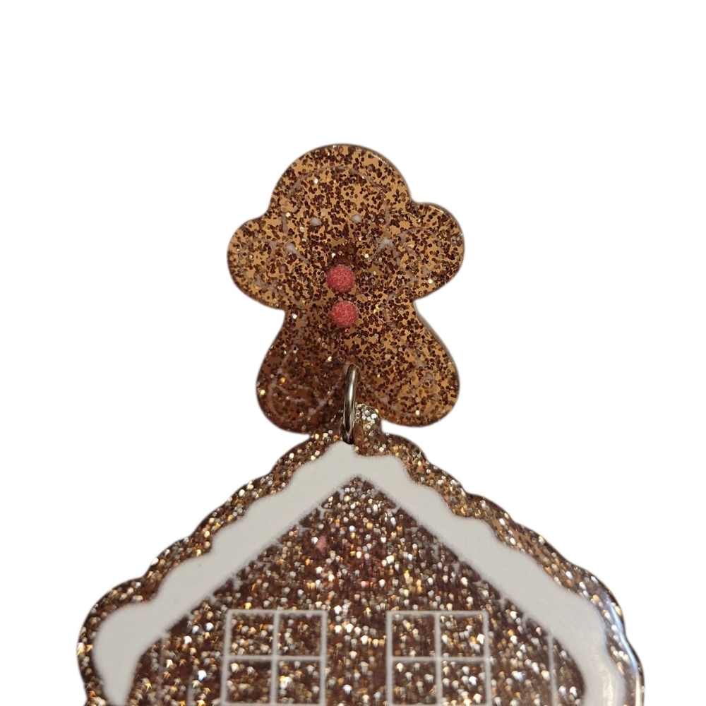 Gingerbread House Earrings - Picture 3 of 4